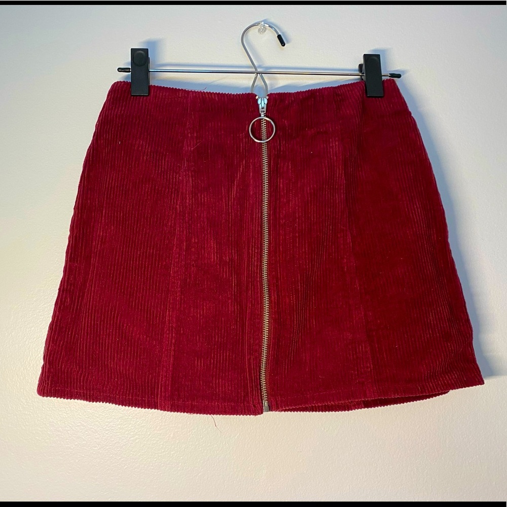 Forever 21 corduroy skirt with zipper front